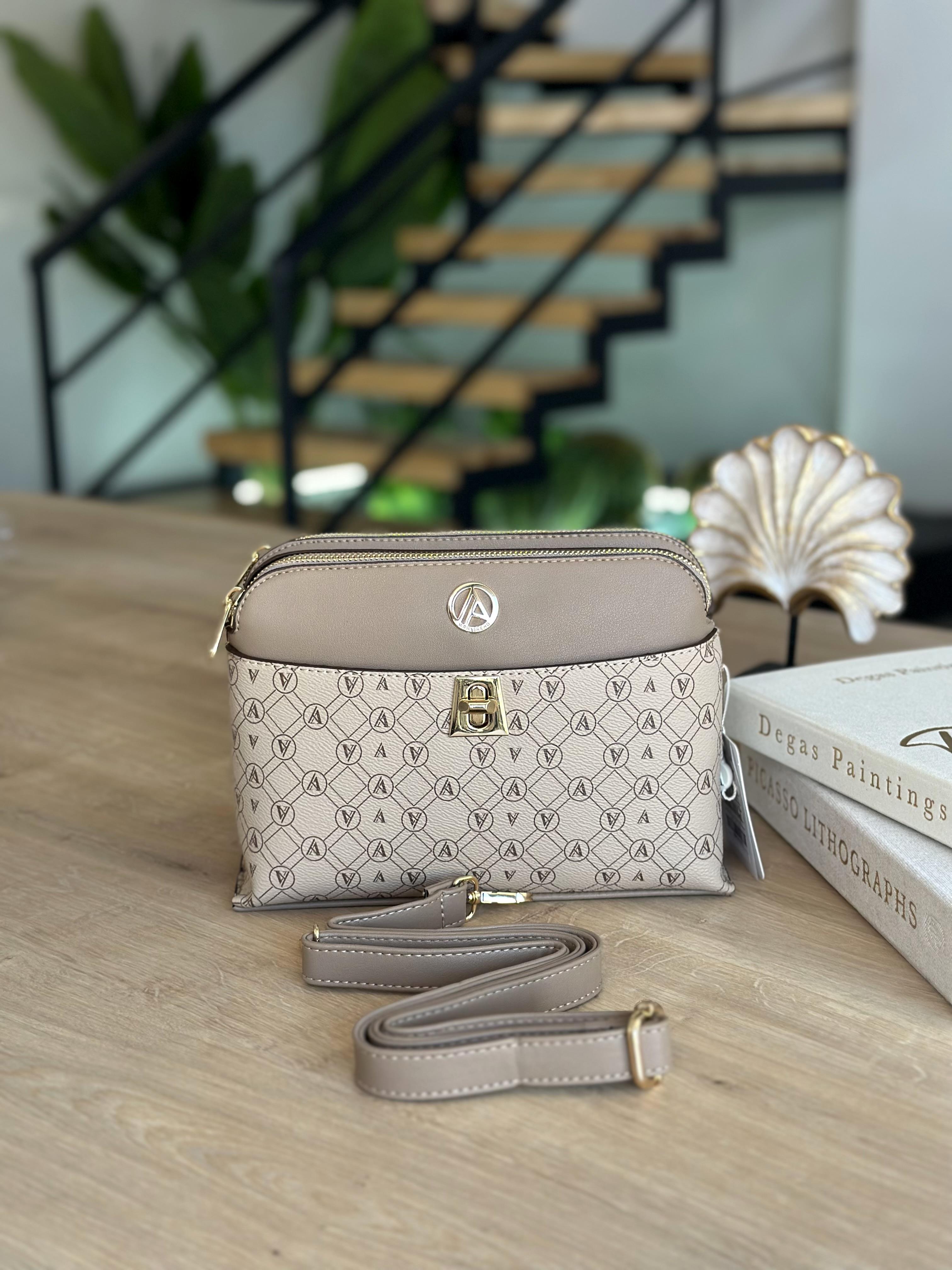 Armine Trend Logolu Omuz Çantası ARM115-1 Vizon 