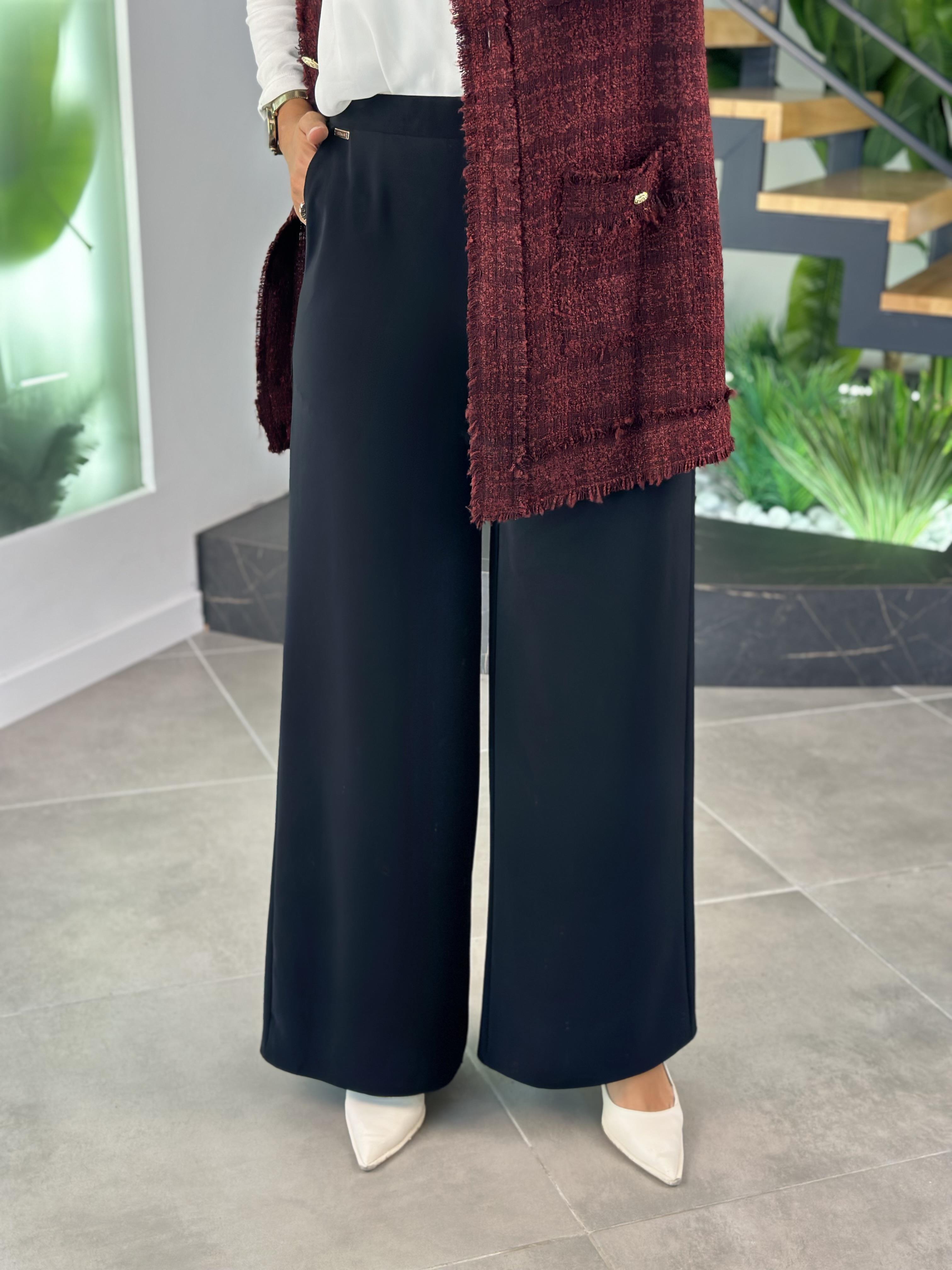 Beli Kemerli Bol Paça Pantolon