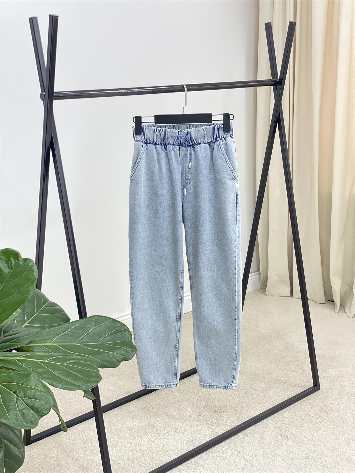 Beli Lastikli Jean Pantolon