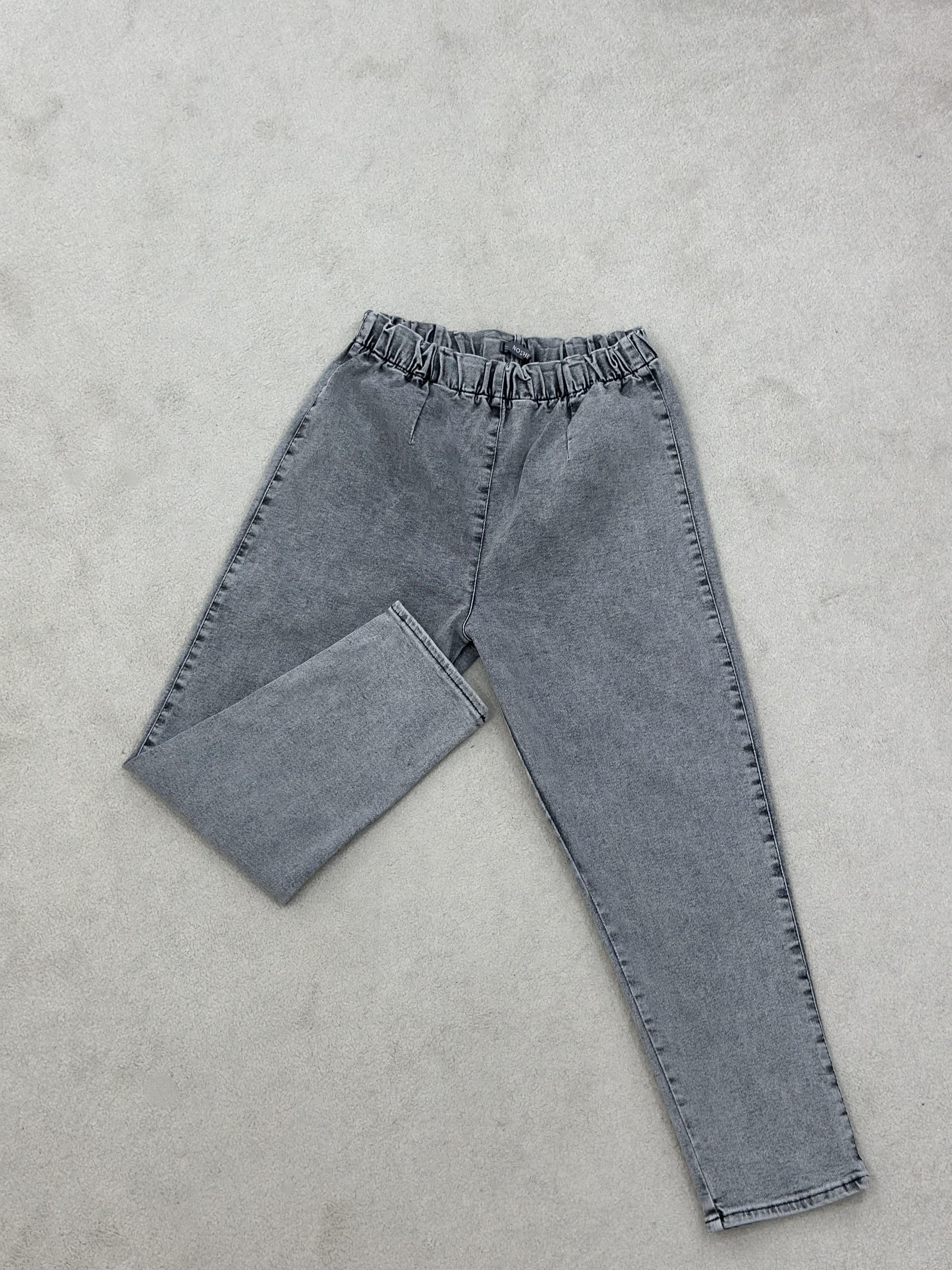 Beli Lastikli Ve Likralı Denim Pantolon