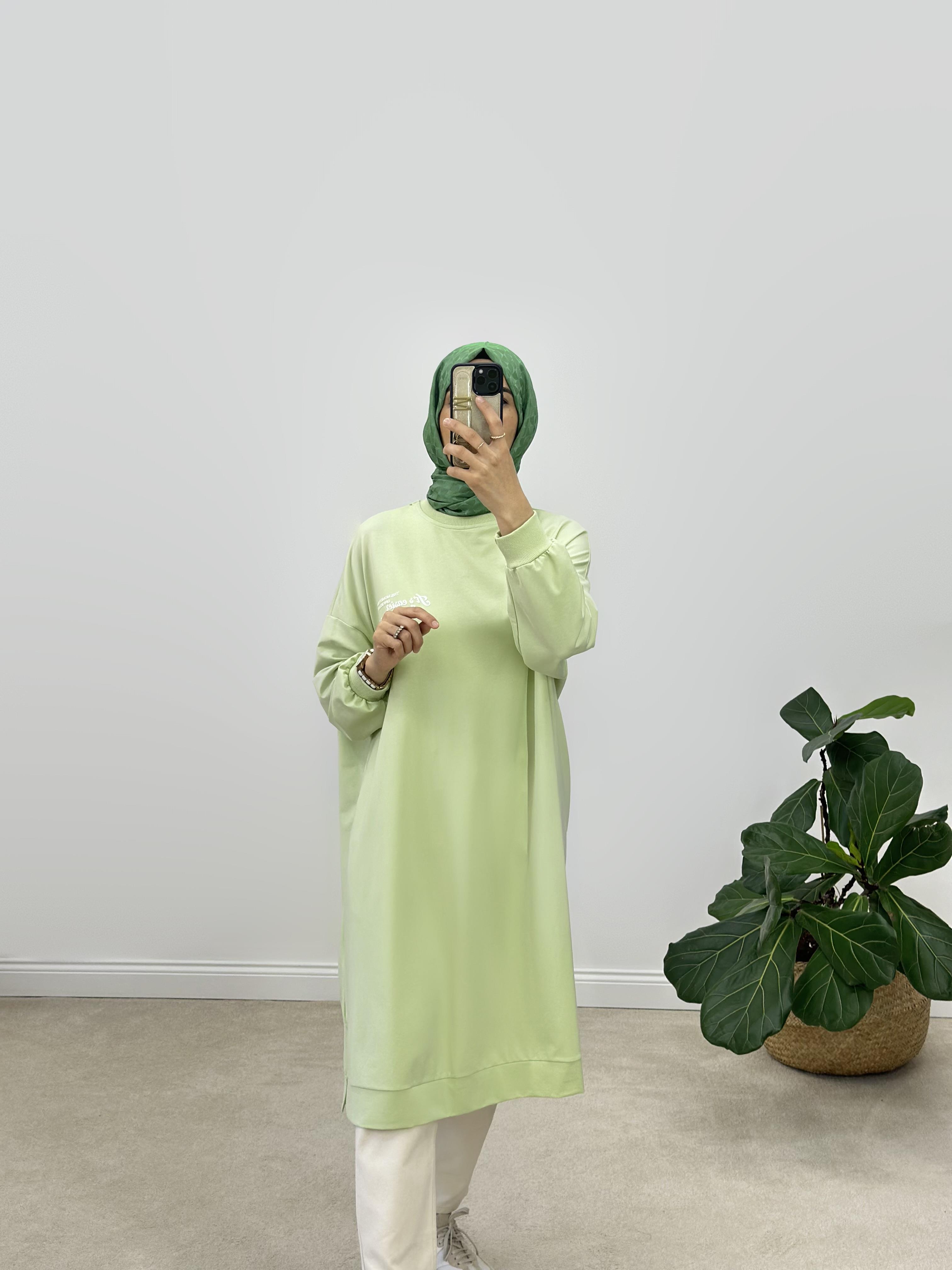 İkoll Oversize Pamuklu Sweatshirt