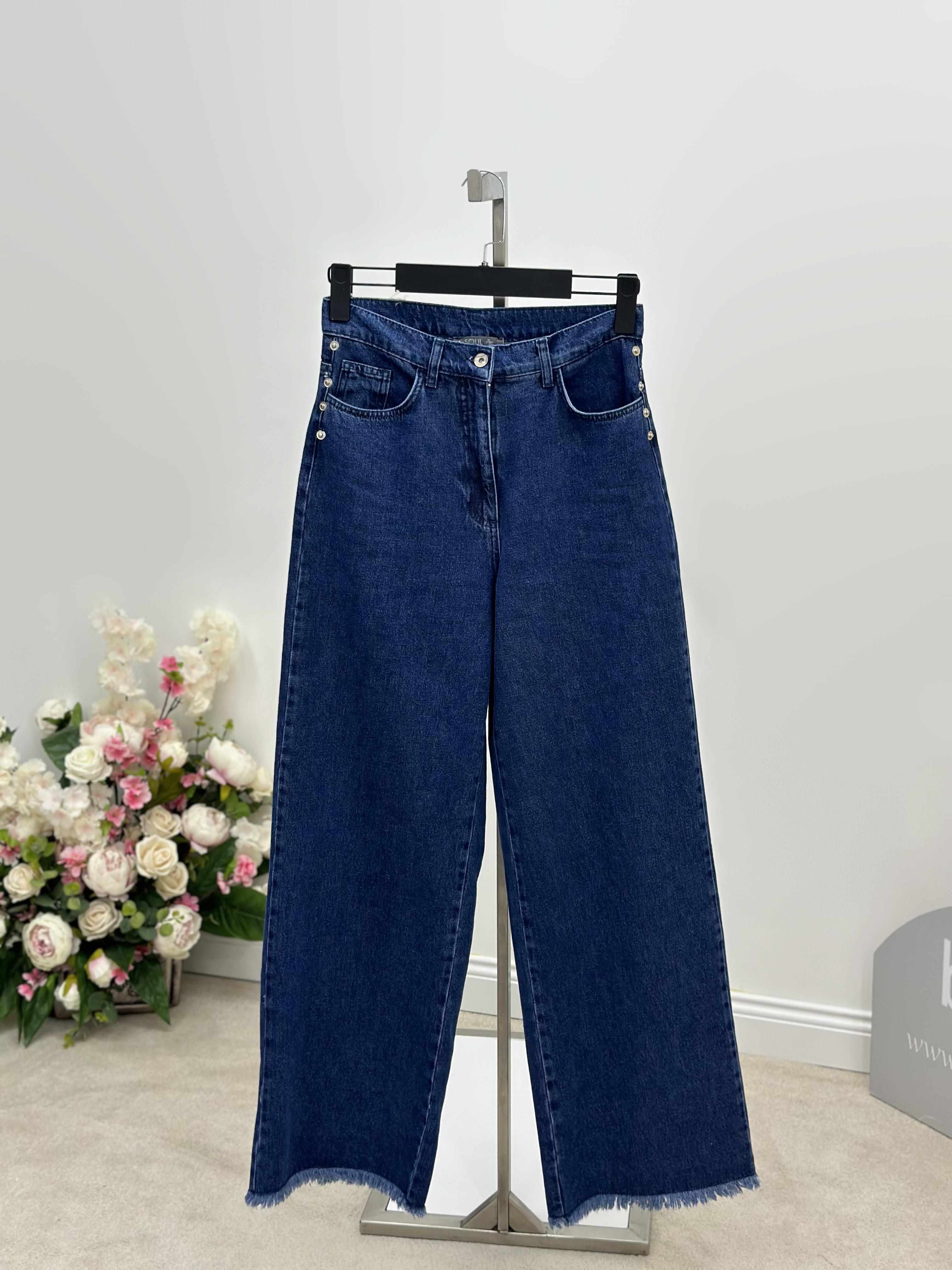 Paçası Püsküllü Bol Paça Jean