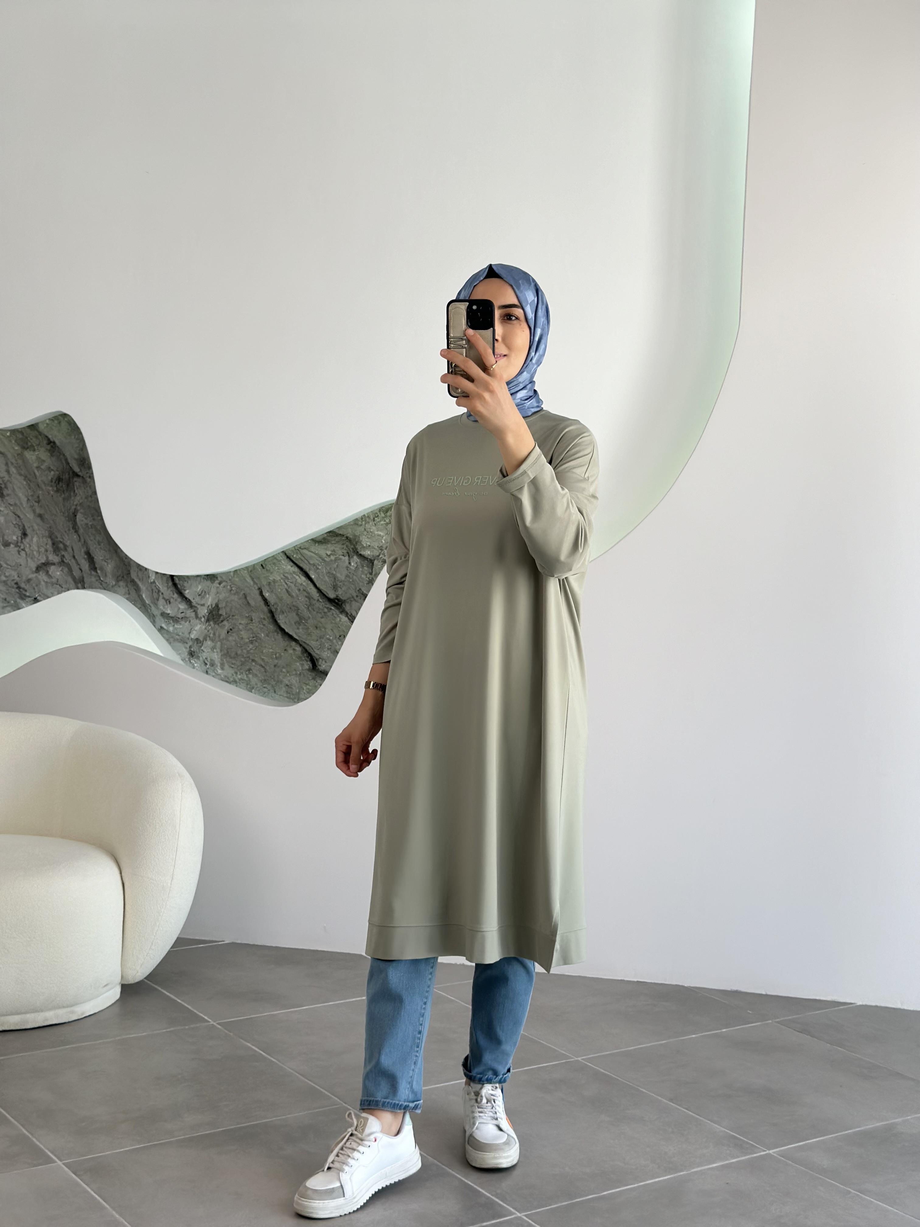 Tonaton Baskılı Uzun Tunik