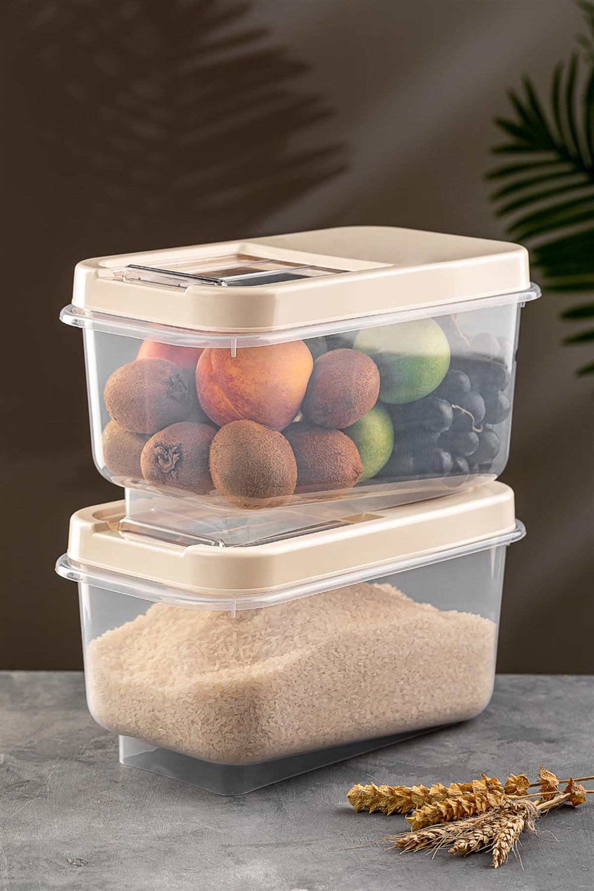 2li Multibox 7,5 Lt Bakliyat Saklama Kabı - Kayar Kapaklı Erzak Saklama Kabı Un Kabı 