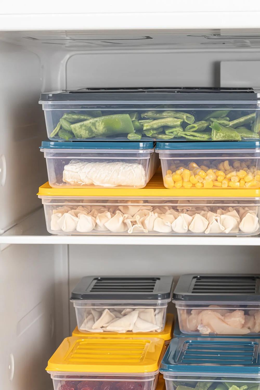 3lü Buzdolabı Organizer Mikrodalga Ve Difrize Uygun Saklama Kabı Sarı 3 X 2400ml