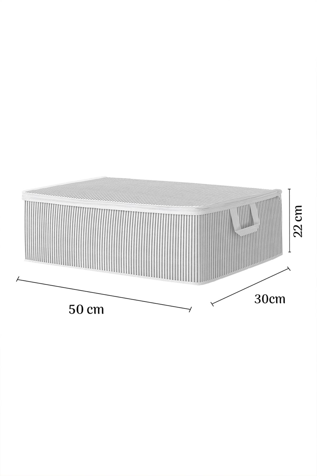 Çekyat Baza Tipi Yastık Kıyafet Saklama Hurcu - Baza Altı Düzenleyici Hurç 50 x 30 x 22 cm