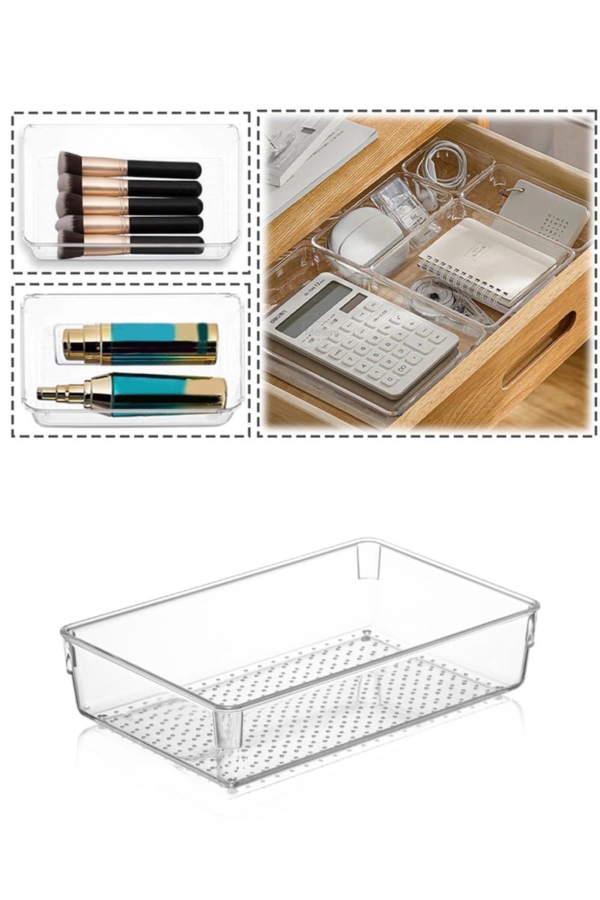 Modüler Çekmece İçi Düzenleyici, Makyaj Takı Düzenleyici - Ofis Masaüstü Organizer 22,5 x 15 cm