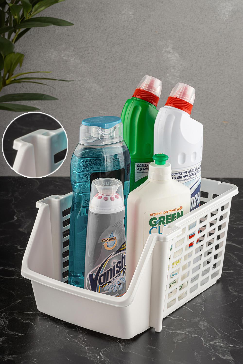 Üst Üste Eklenebilir Düzenleyici Banyo Mutfak Rafı 