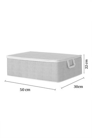 4lü Çekyat Baza Tipi Yastık Kıyafet Saklama Hurcu - Baza Altı Düzenleyici Hurç 50 x 30 x 22 cm
