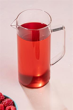 Ateşe Dayanıklı Borosilikat Cam Sürahi Detoks Bitki Çayı Büyük Boy Kahve Cezvesi 800 Ml