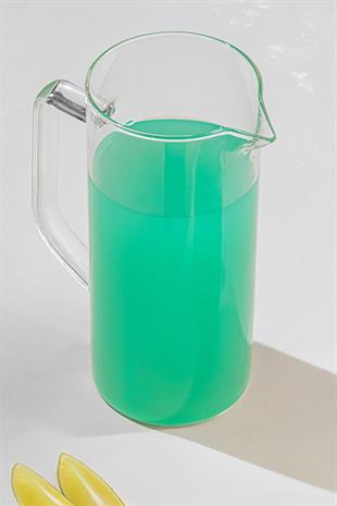 Ateşe Dayanıklı Borosilikat Cam Sürahi Detoks Bitki Çayı Büyük Boy Kahve Cezvesi 800 Ml