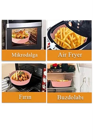 Hava Fritözü Silikon Pişirme Kalıbı - Xiaomi Philips Karaca Uyumlu Airfryer Pişirme Kabı