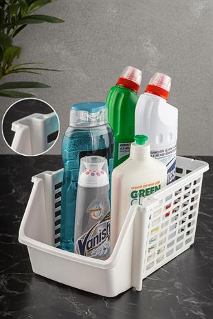 Üst Üste Eklenebilir Düzenleyici Banyo Mutfak Rafı 