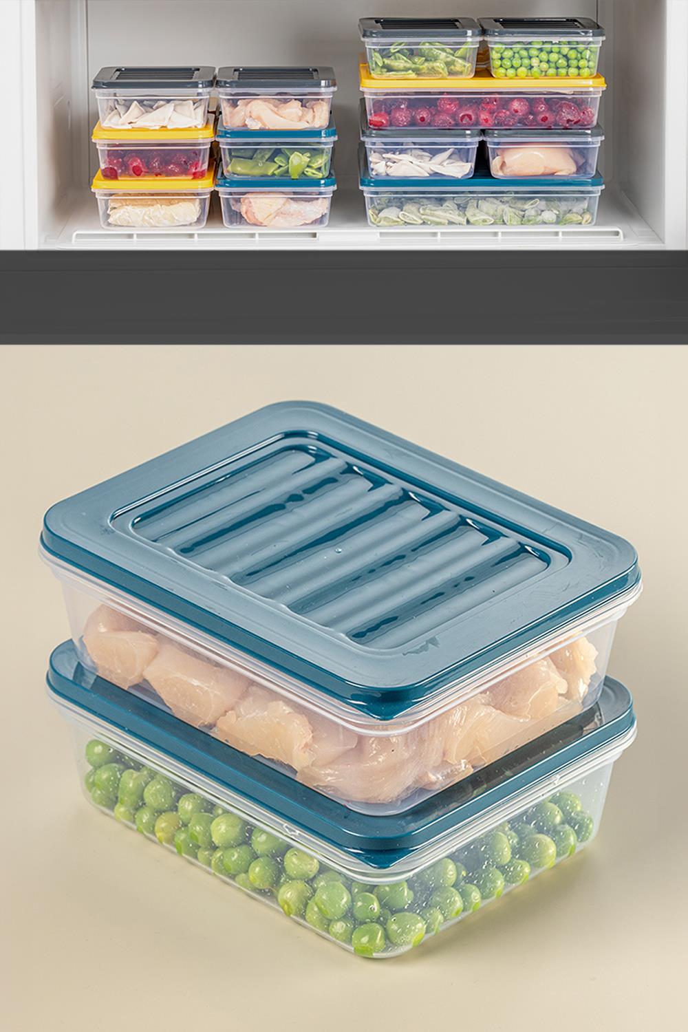 2'li Buzdolabı Organizer Mikrodalga Ve Difrize Uygun Saklama Kabı