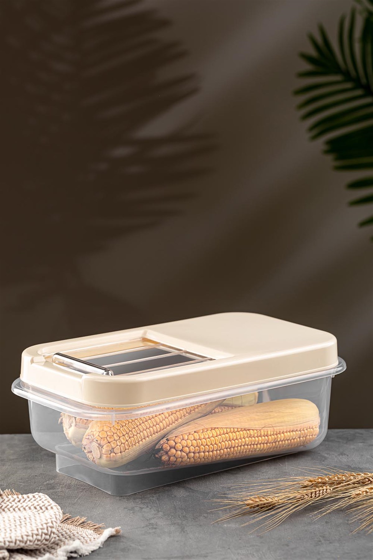 Multibox 5 Lt Bakliyat Saklama Kabı - Kayar Kapaklı Erzak Saklama Kabı Un Kabı 