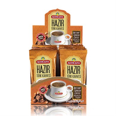 Hazır Türk Kahvesi Orta Şekerli Tek Kullanımlık 20' li Paket