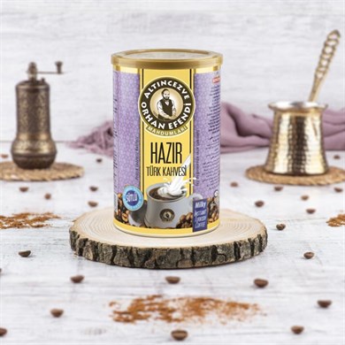 Hazır Türk Kahvesi Sütlü 250 Gr Teneke