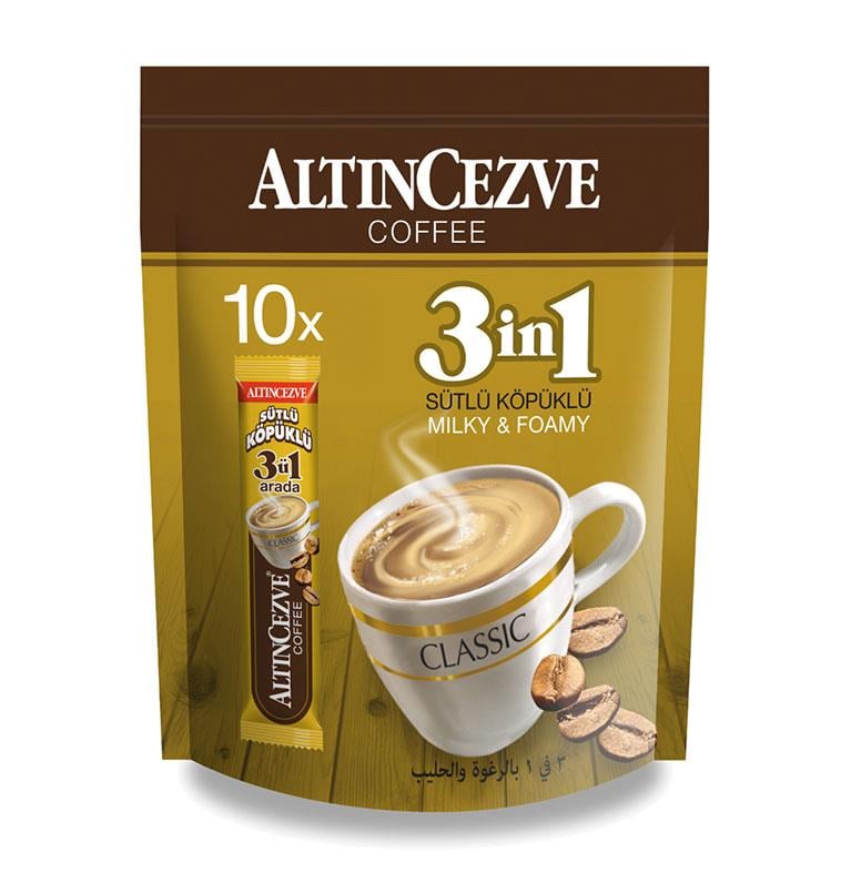 3ü1 Arada Sütlü Köpüklü 10′ lu Paket (Tek İçimlik) 16 Gr x 10 Adet