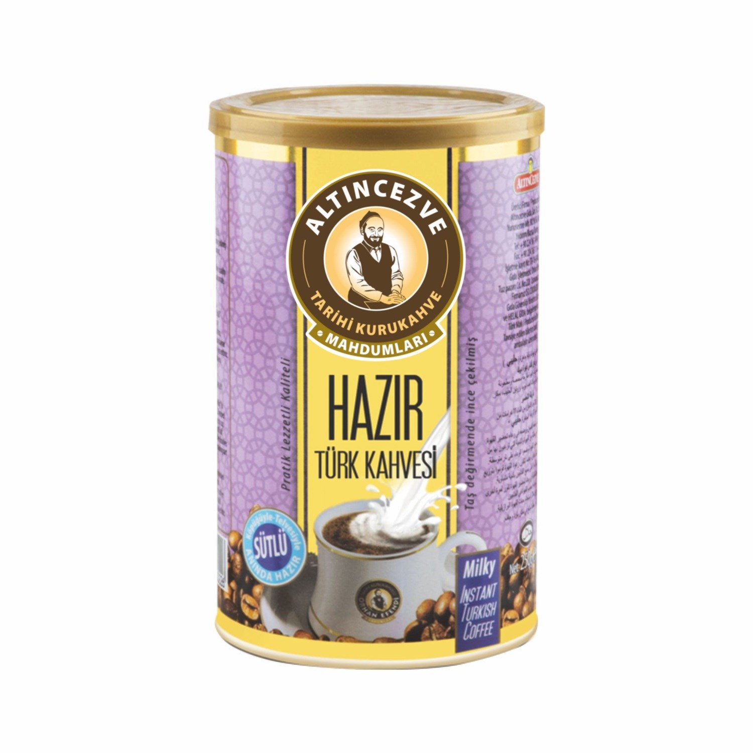 Hazır Türk Kahvesi Sütlü 500 Gr Teneke