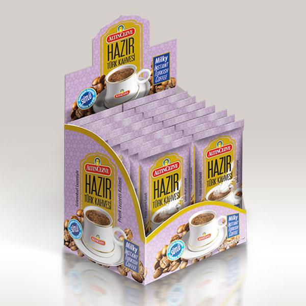 Hazır Türk Kahvesi – Sütlü (Tek İçimlik – 20′ li Paket)