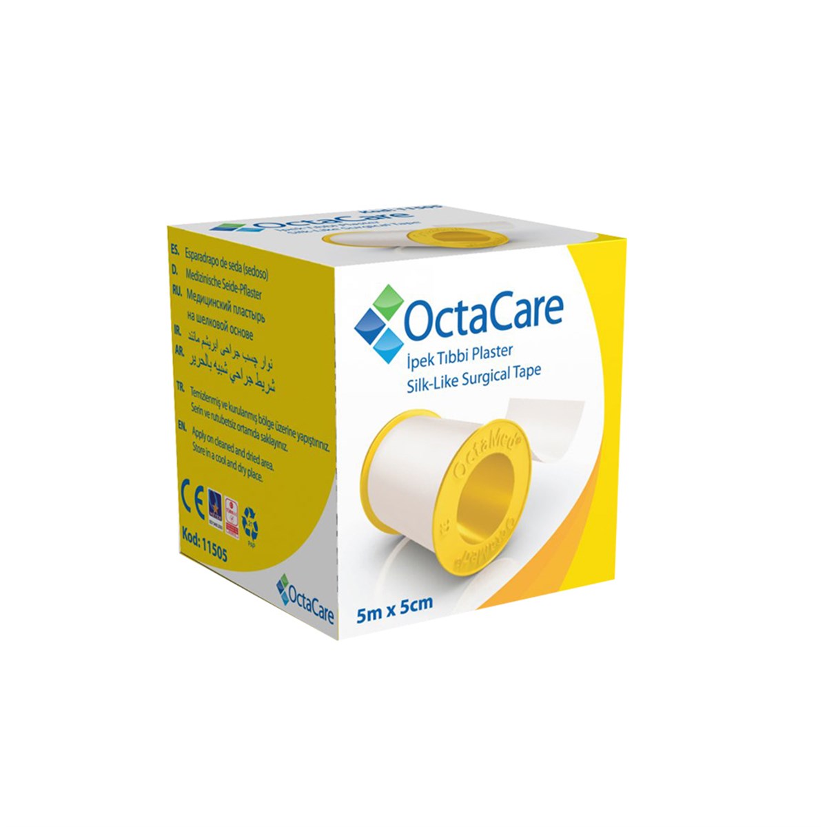 Flaster İpek 5cm x 5mt Octamed