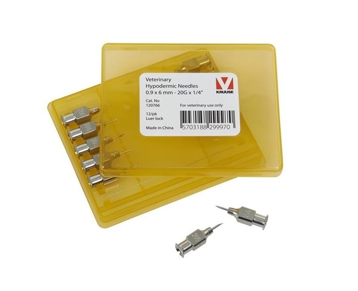 KRUUSE-VET Enjektör İğnesi (20Gx1/4) 0.9 x 6 mm - 12/pk