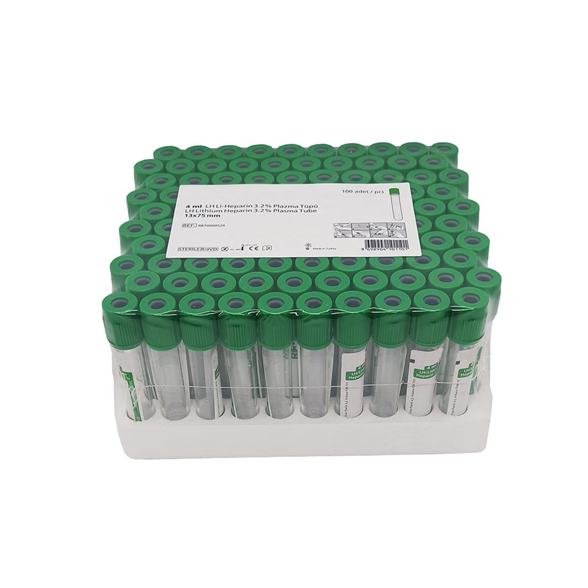 Lityum Heparin Tüp 4 Ml.
