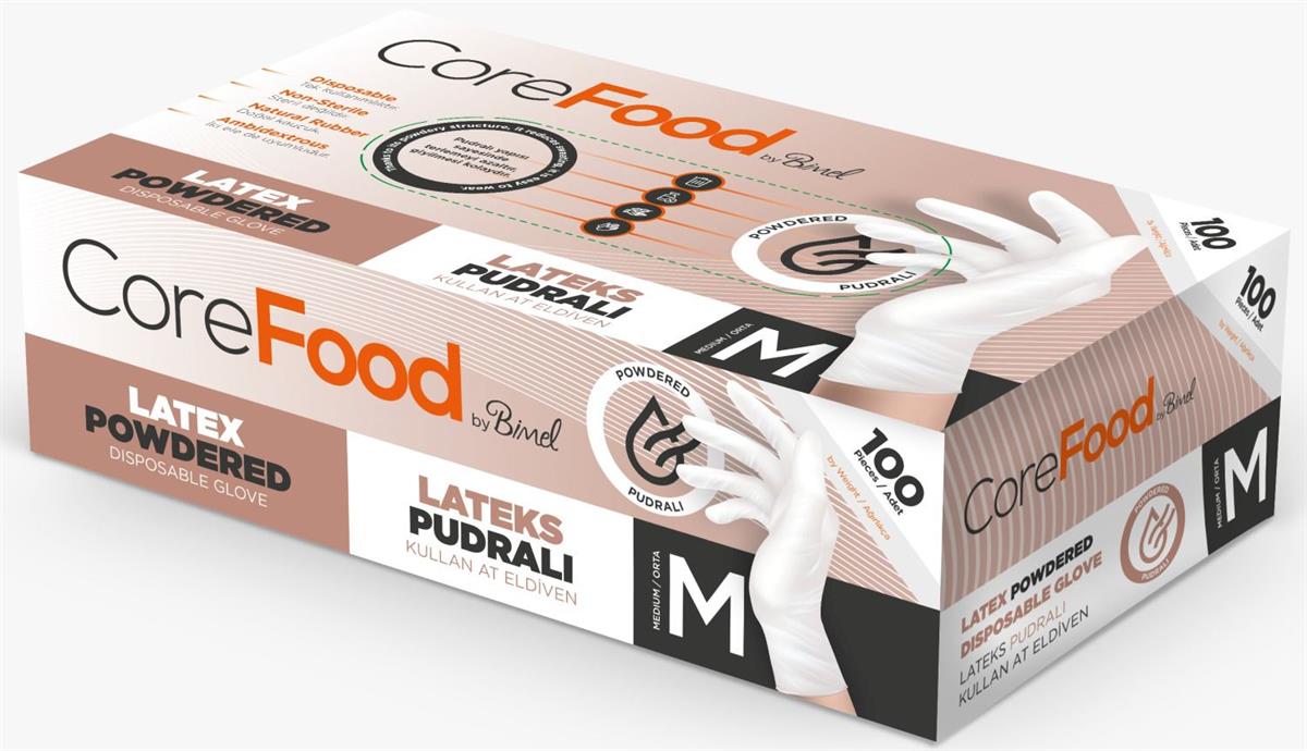 Lateks Muayene Eldiveni Pudralı (Bimel) M 100 Ad.