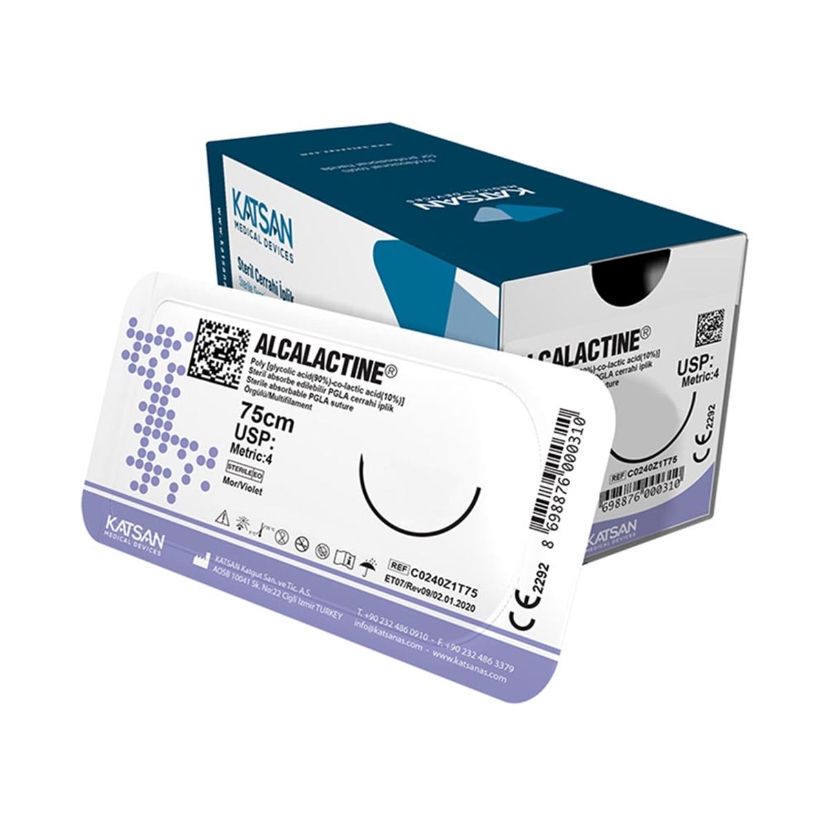 Pgla Alcalactine 4/0 75 Cm 1/2 Yuvarlak