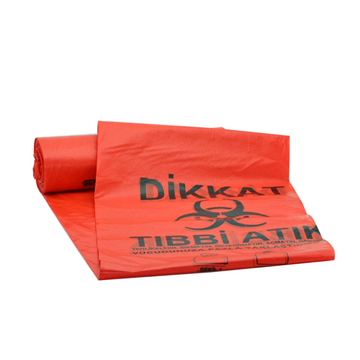 TIBBİ ATIK POŞETİ ORTA BOY 55X60 25'Lİ RULO
