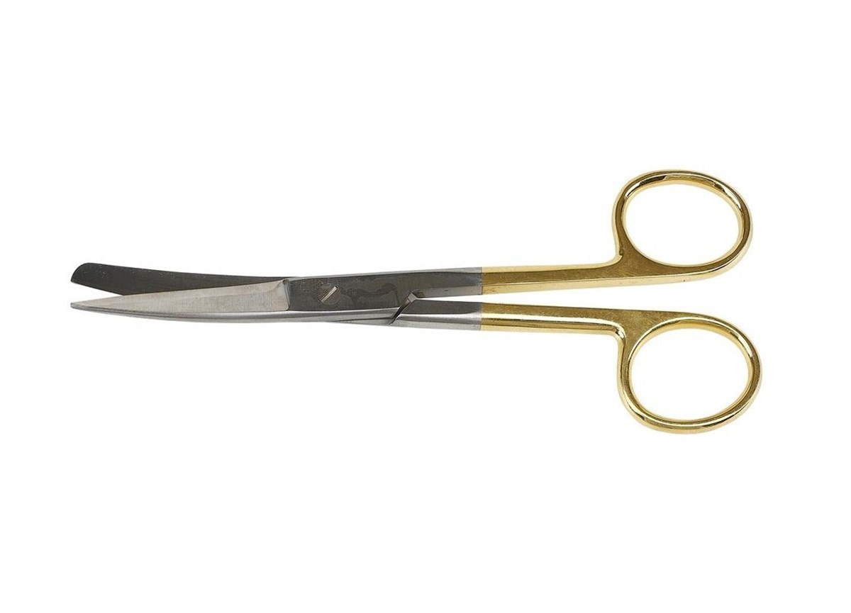Veteriner Makas. 14 cm. K/S. Eğri. Hard Metal