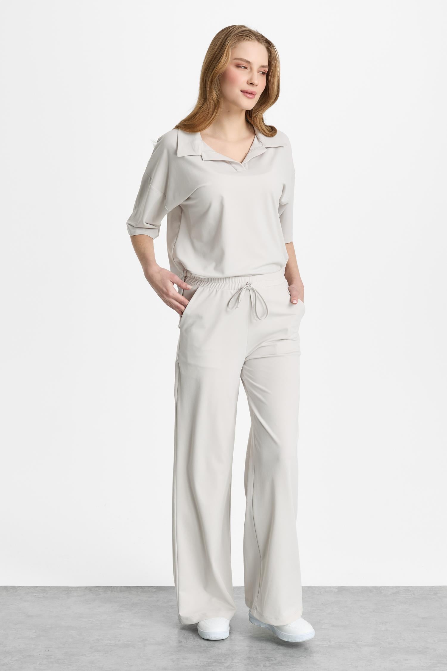 Mutlu Ertan Kadın Basic Pantolon Taş 30468