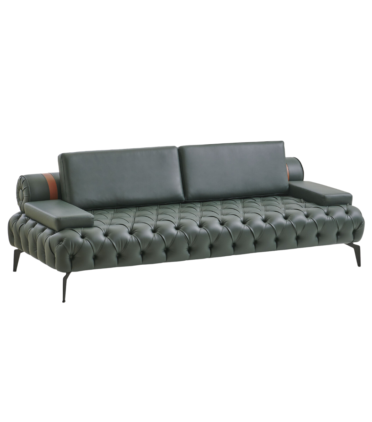 Alex Kapitone Sofa Leather Green