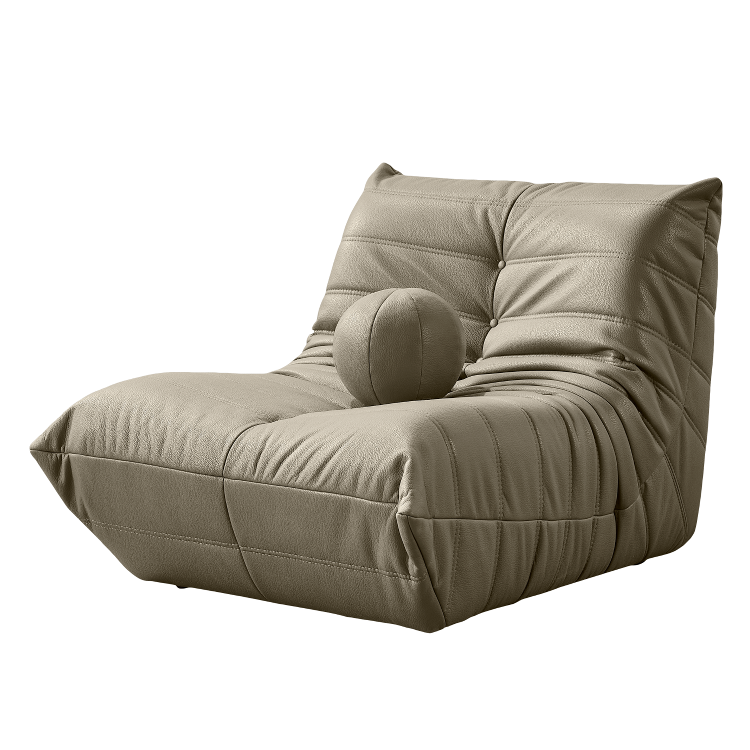 Barney Comfort Armchair Leather Dark Gray