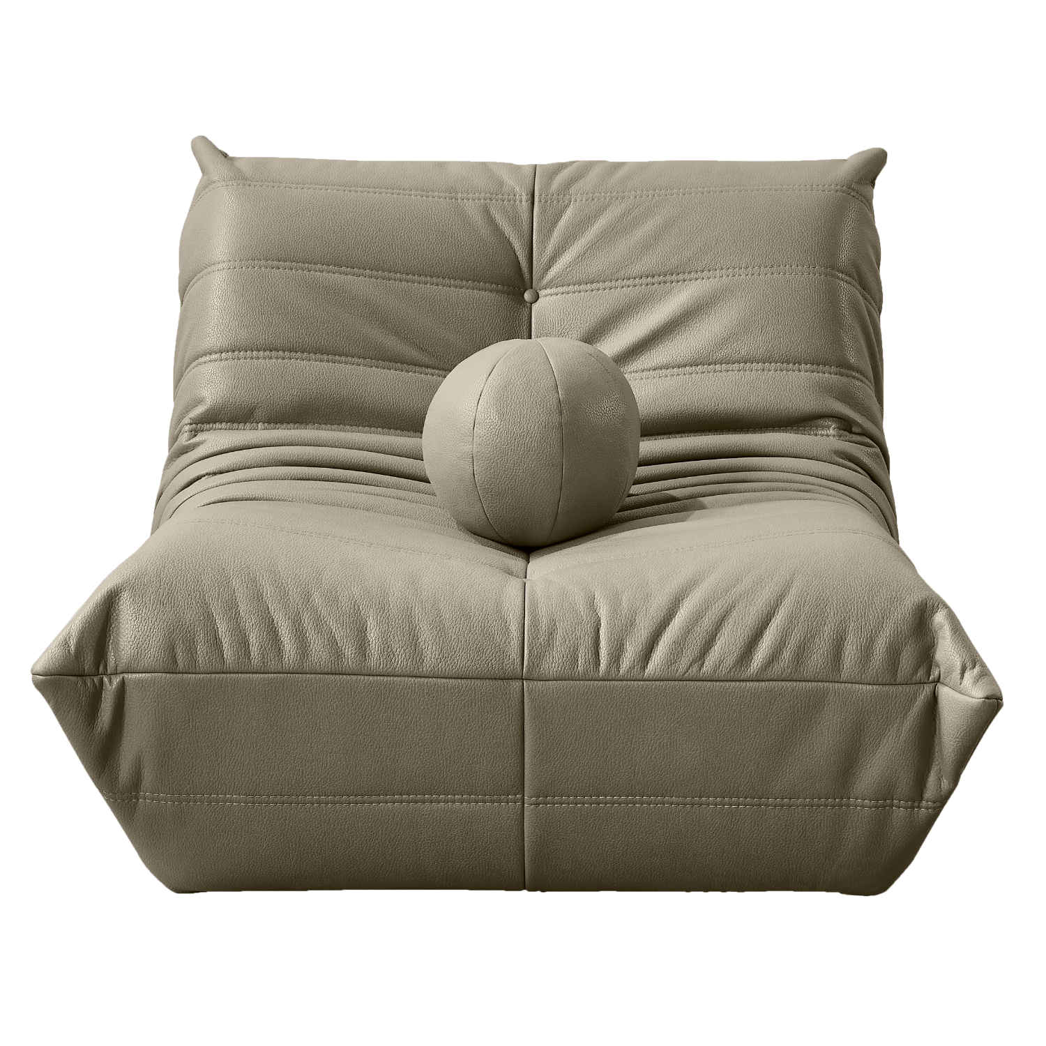 Barney Comfort Armchair Leather Dark Gray