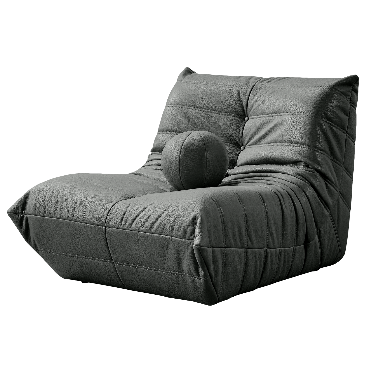 Barney Comfort Armchair Leather Black