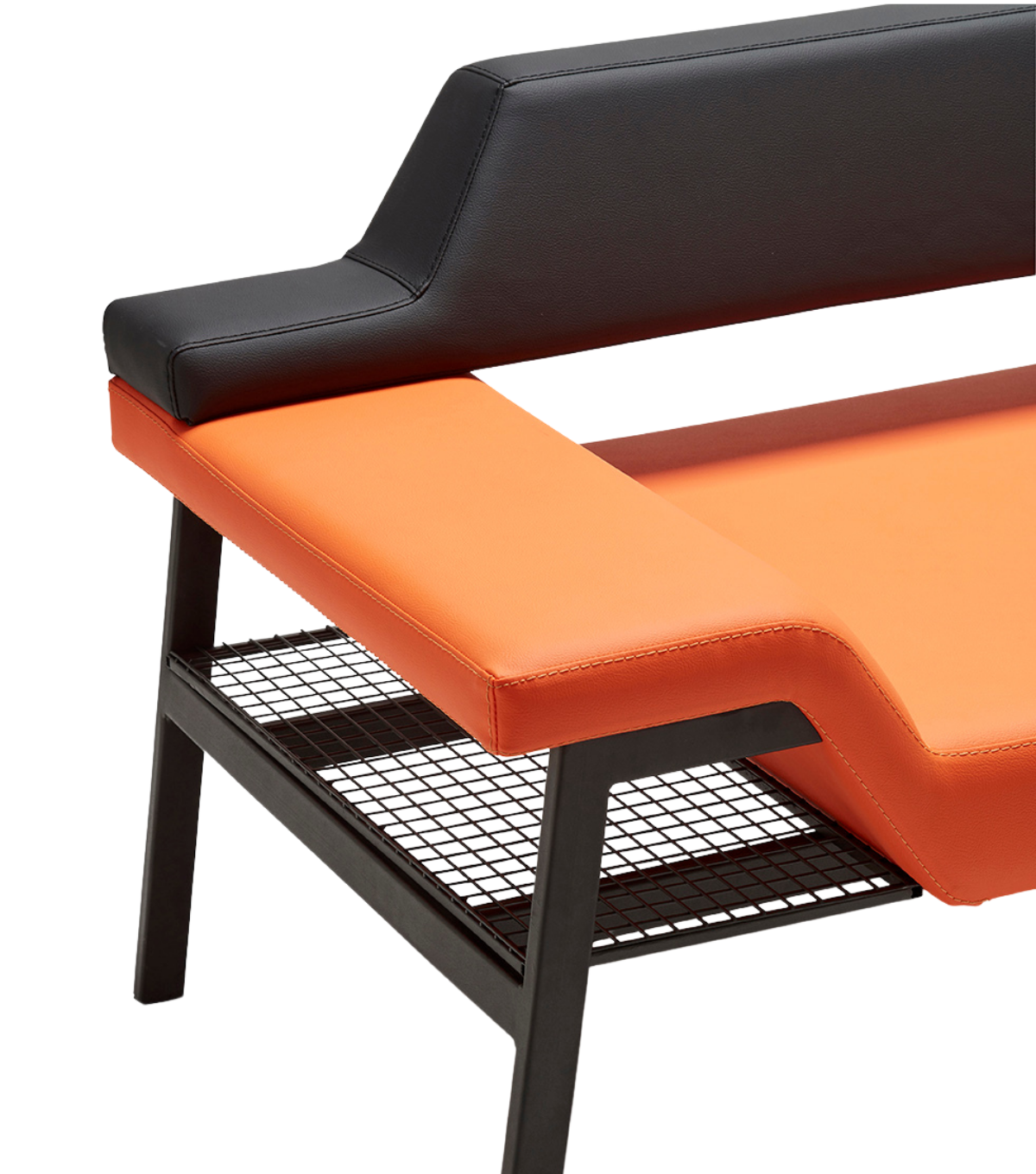 Berto Triple Sofa / Waiting Armchair Orange