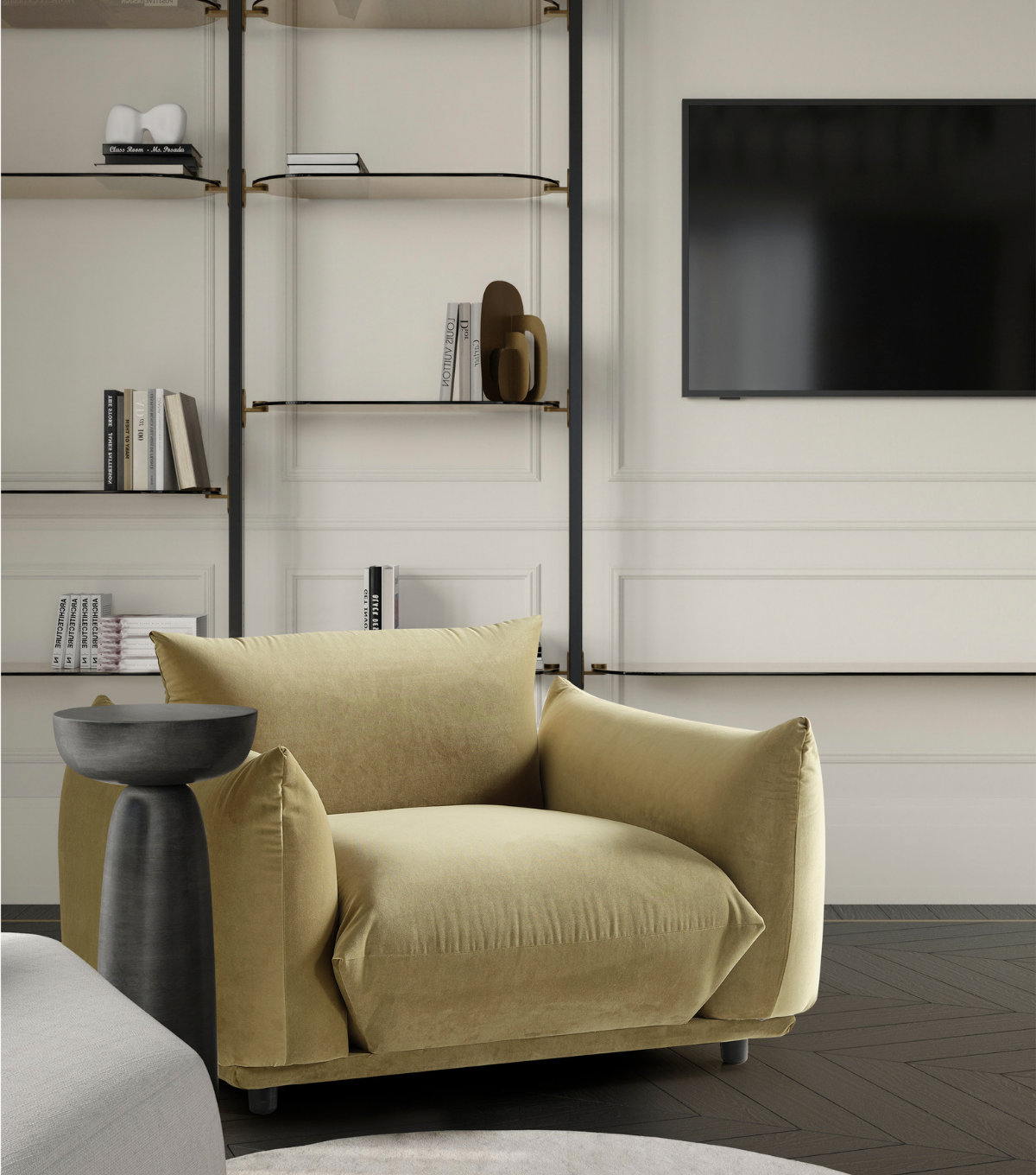 Costes Armchair Velvet Beige