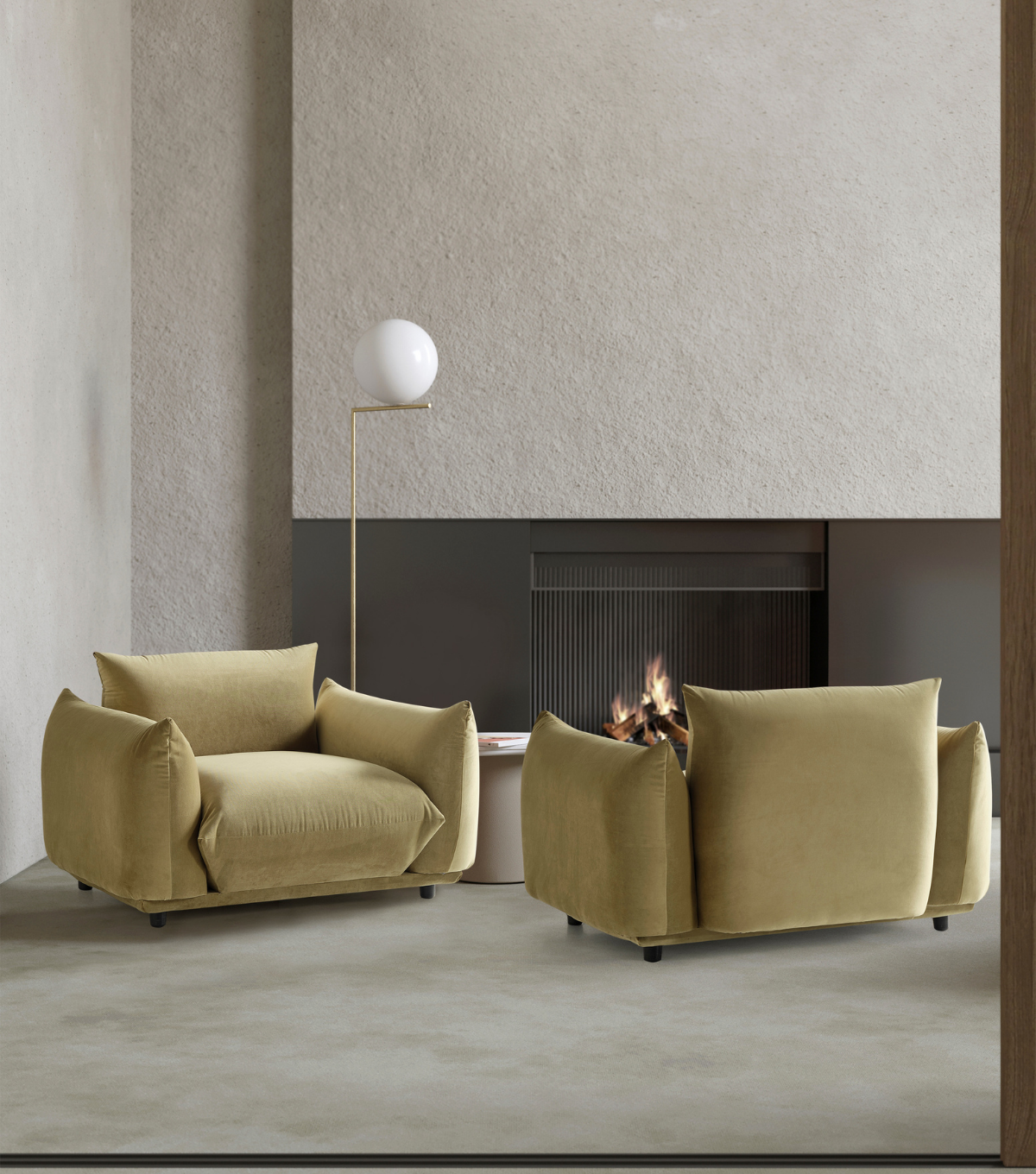 Costes Armchair Velvet Beige