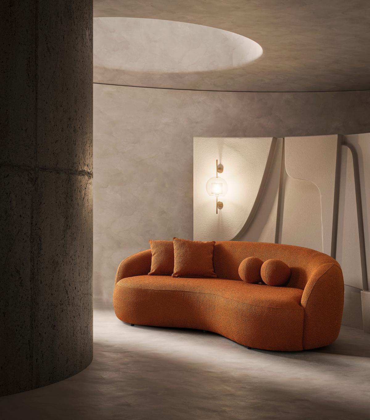 Gorki Teddy Sofa Cinnamon