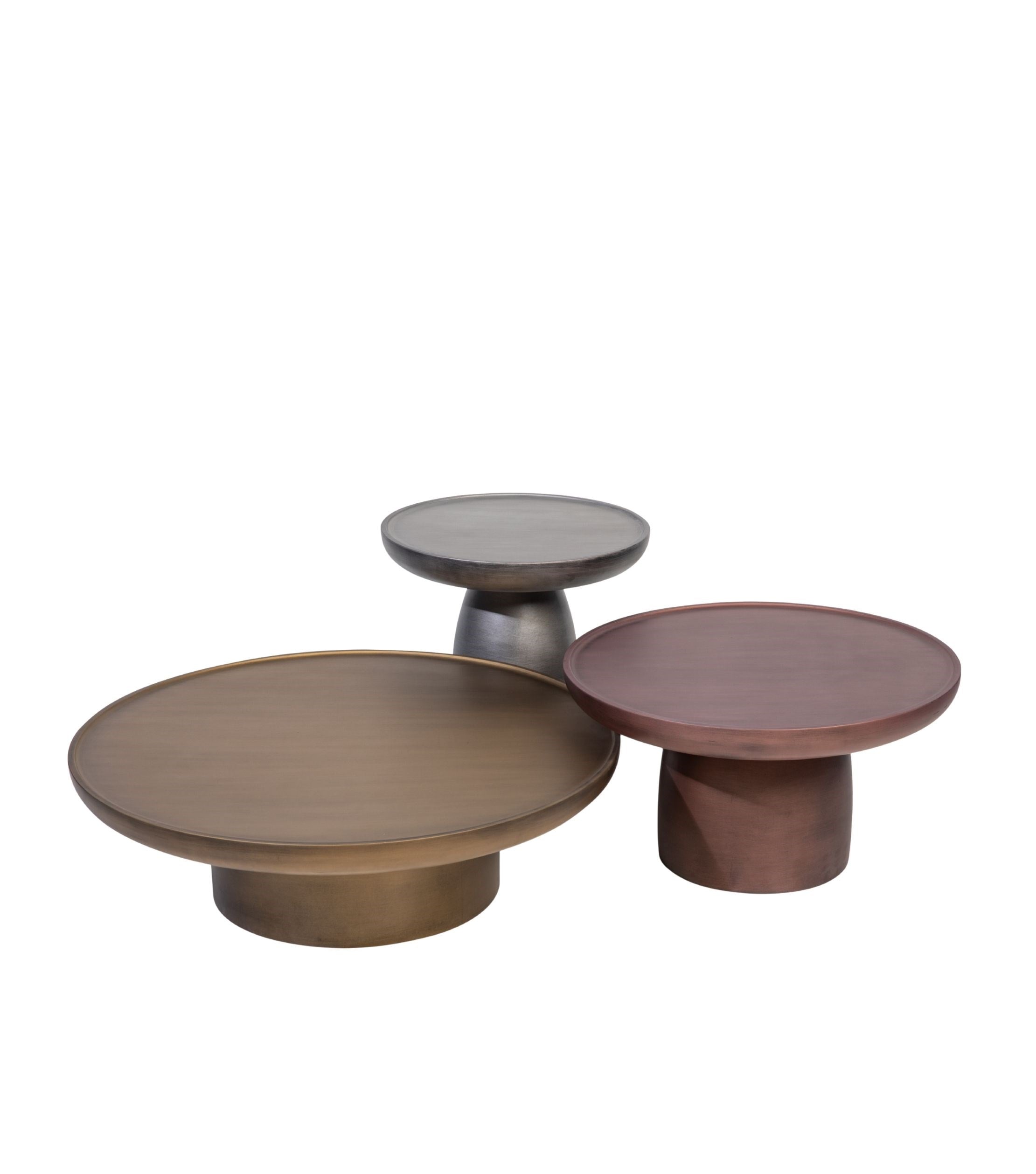 Hills Ahşap Üçlü Orta Sehpa Takımı Mushroom Color
