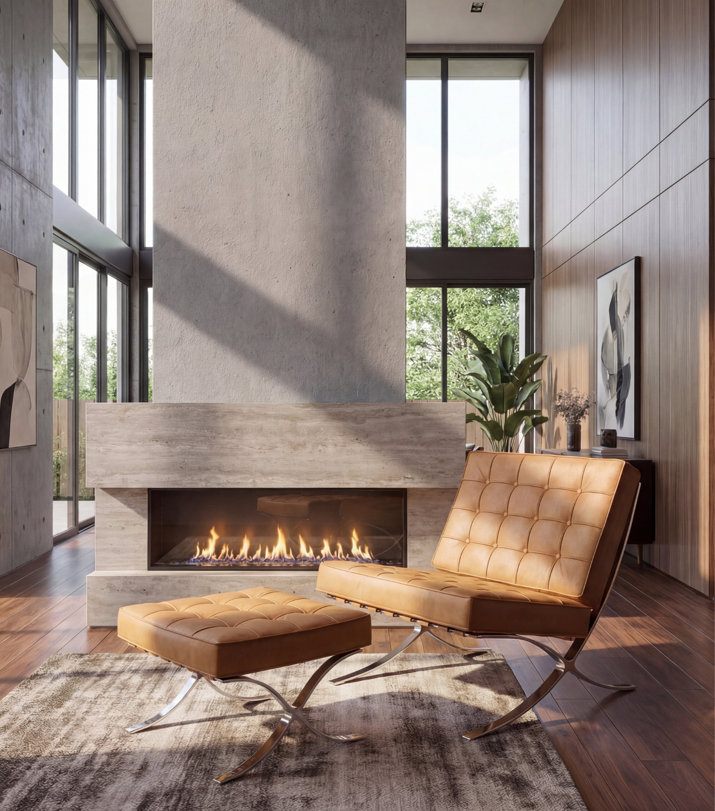 Litrus Chrome Leg Leather Armchair Yellow