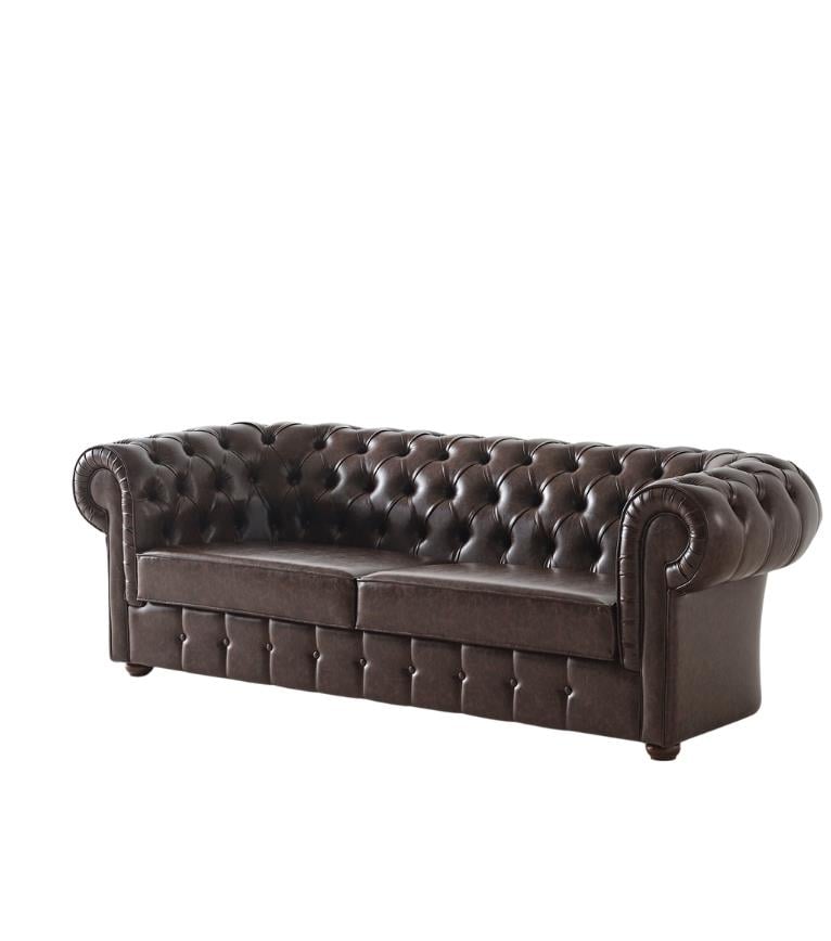 Mozart Chester Sofa Brown Leather