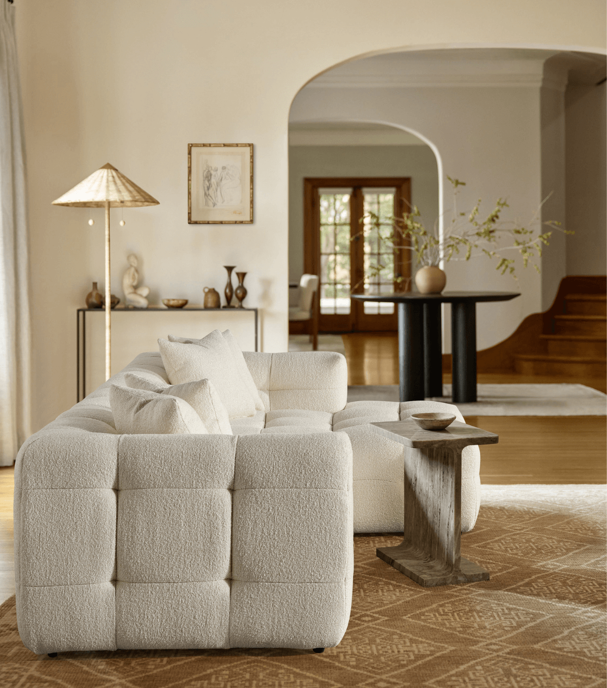 Nammos Comfort Teddy Köşe Takımı Bej 100