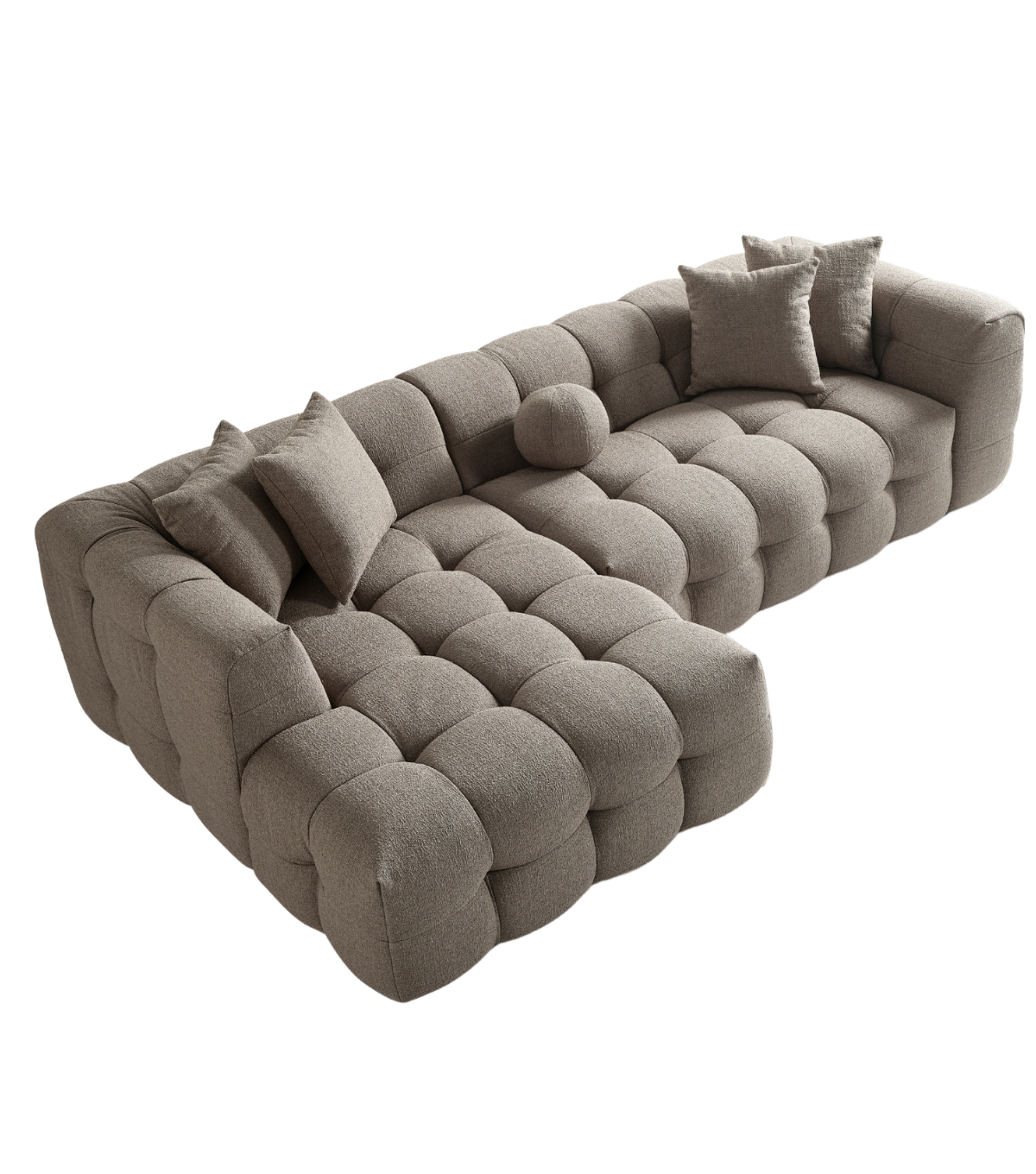 Nammos Comfort Teddy Köşe Takımı Kahverengi 1002