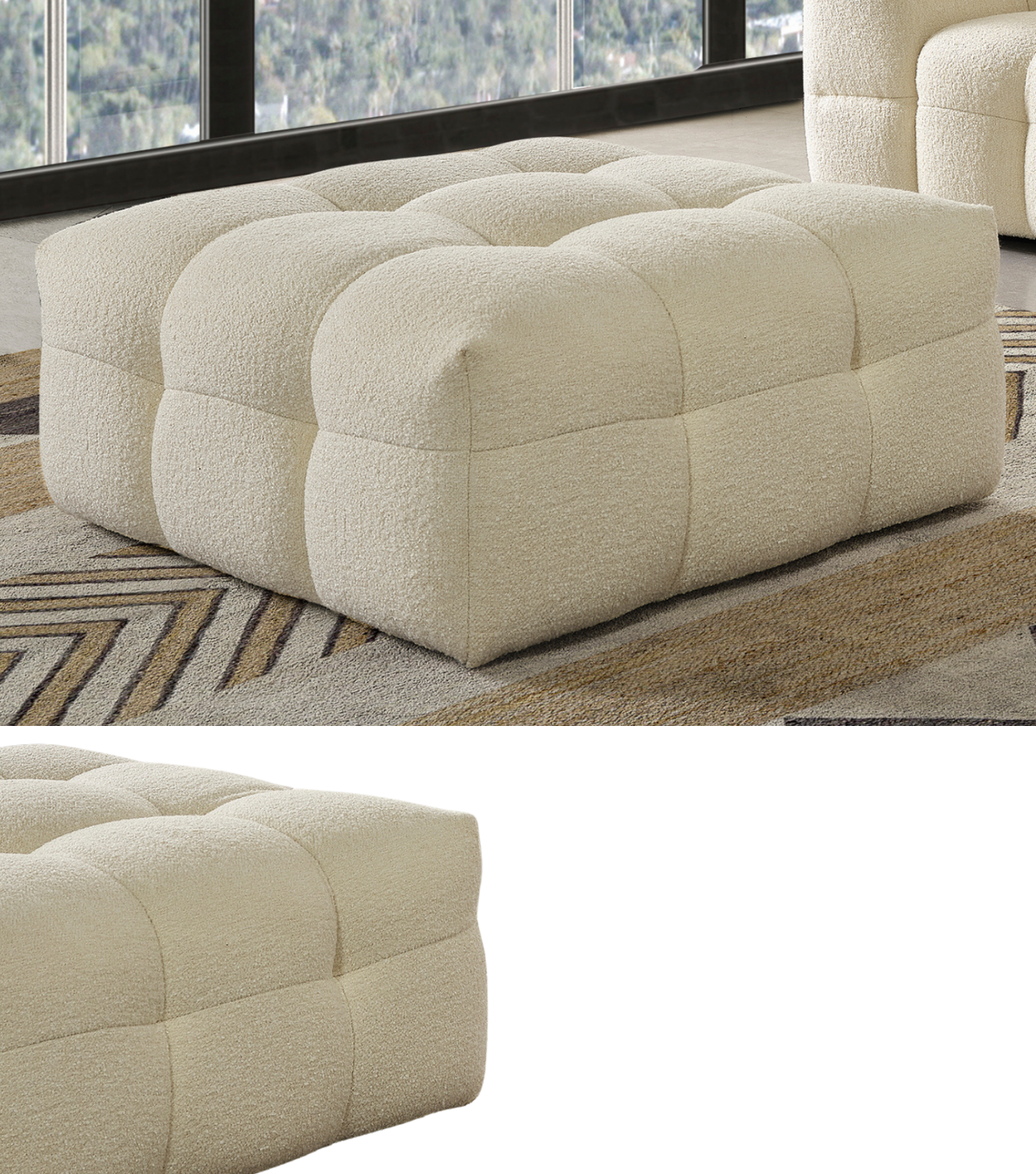 Nammos Comfort Teddy Puf Bej 100