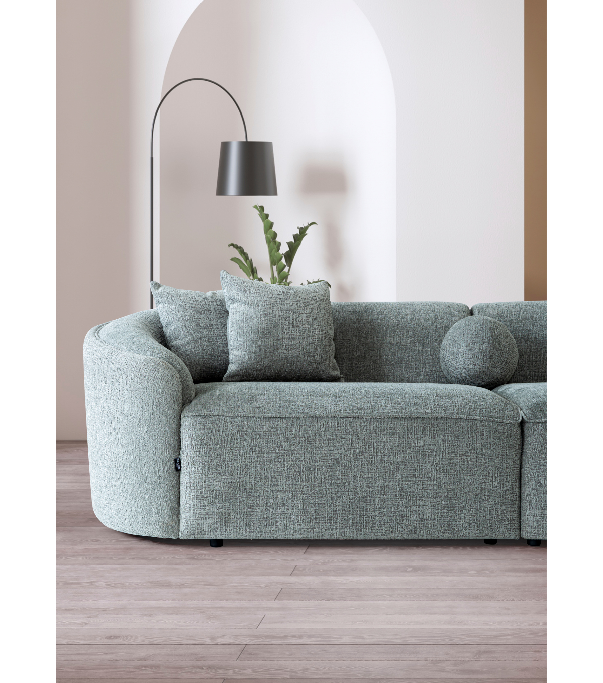Petit Teddy Corner Sofa Aqua Green