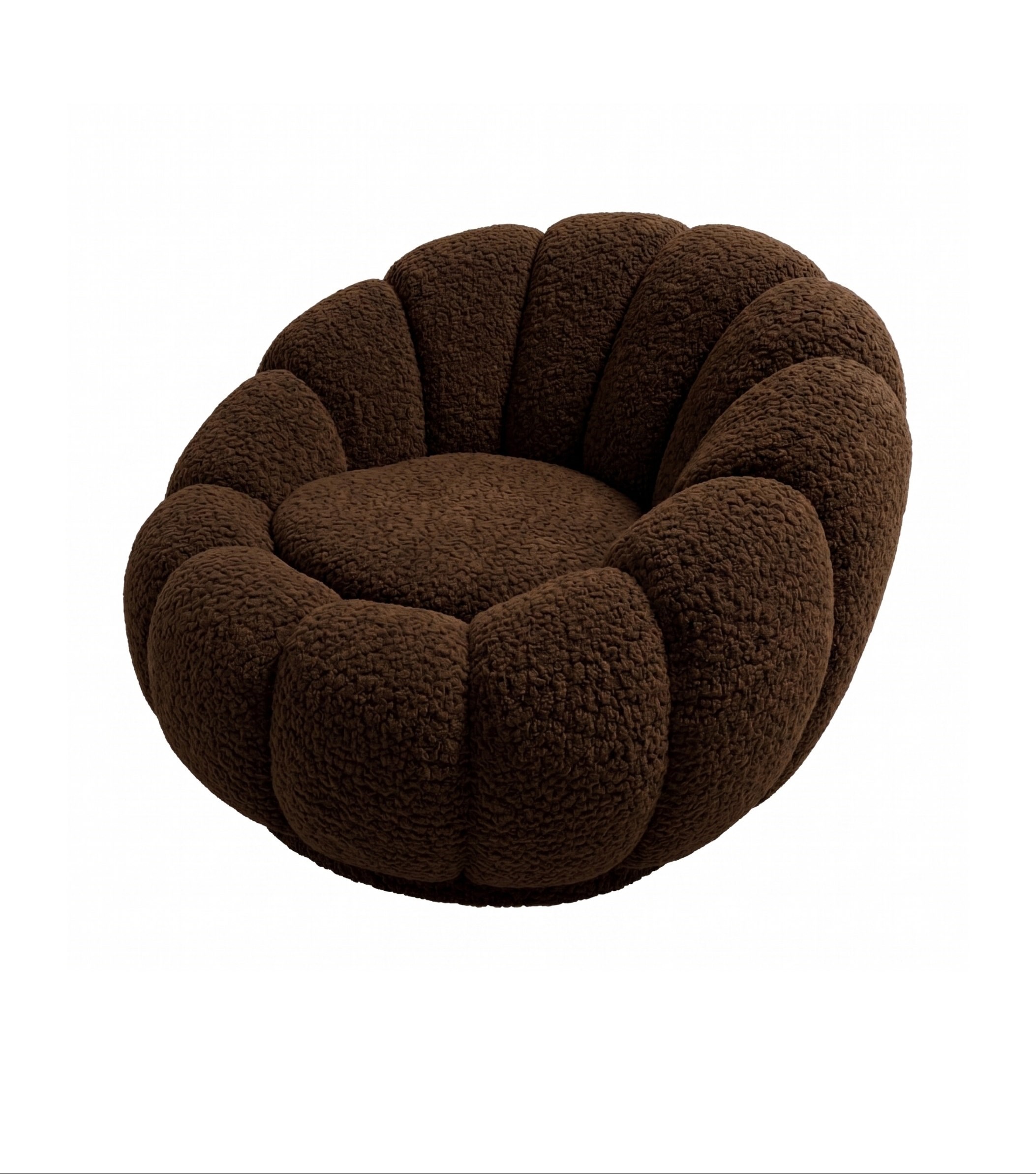 Potter Quilted Swivel Teddy Armcahir Brown