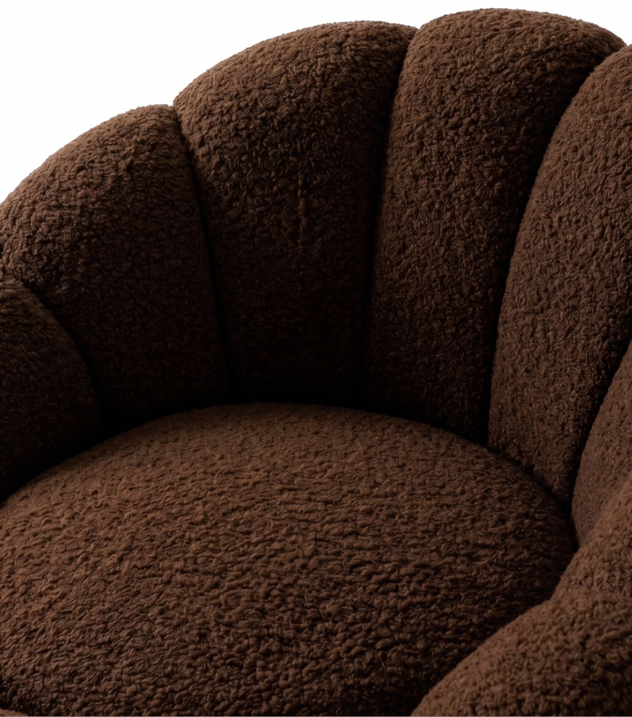 Potter Quilted Swivel Teddy Armcahir Brown