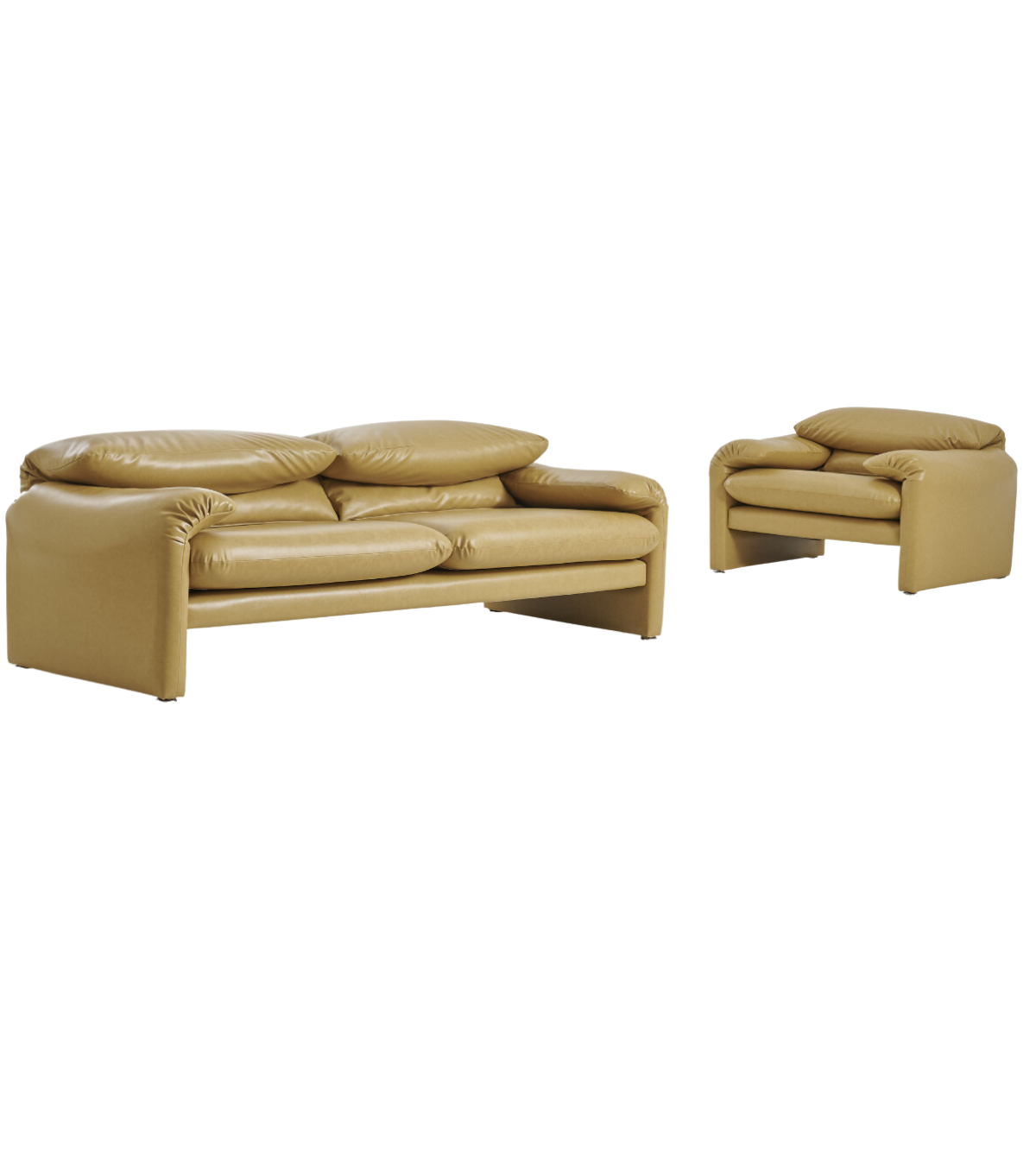 Proteo Sofa Leather Yellow